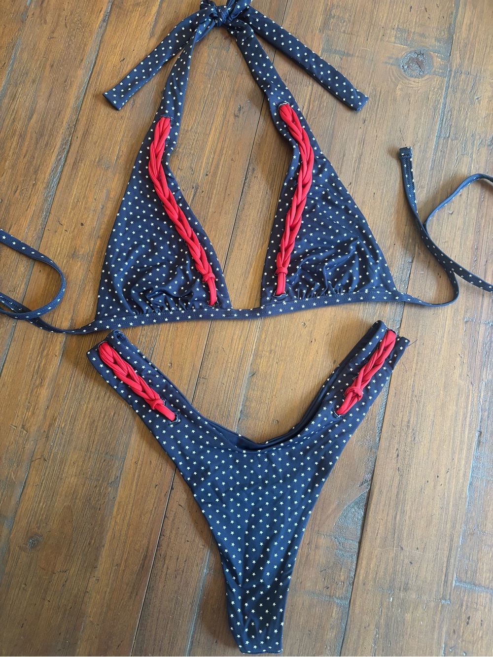 NWOT Frankie’s bikinis shooting stars bikini set - Picture 3 of 15